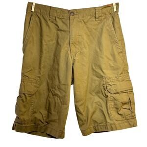 Eddie Bauer Men’s W30 L11.5 Cargo Workwear Shorts Brown Durable 100% Cotton Duck